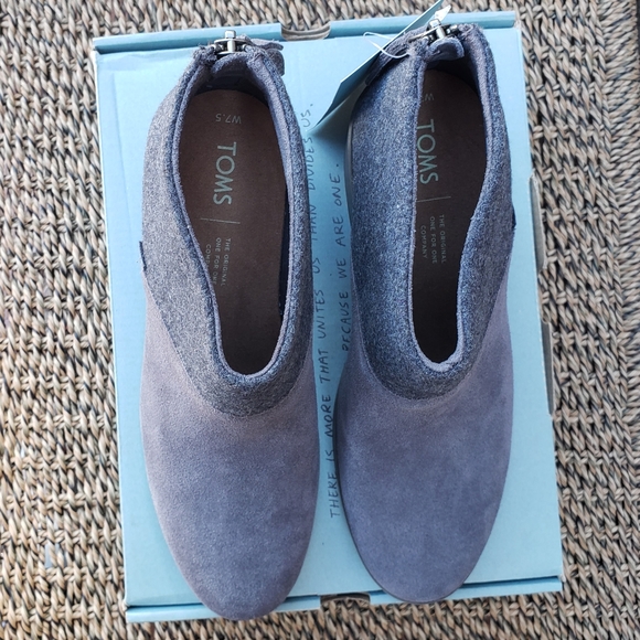 TOMS | Lacy Forged Iron Suede/ Felt Mix - Picture 4 of 6